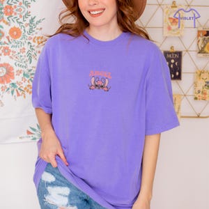 Embroidered Disney Angel Shirt, Disneyland Trip Tee, Disney Character Shirt, Lovely Angel Shirt, Stitch Fan Gift, Disney Stitch Shirt image 8
