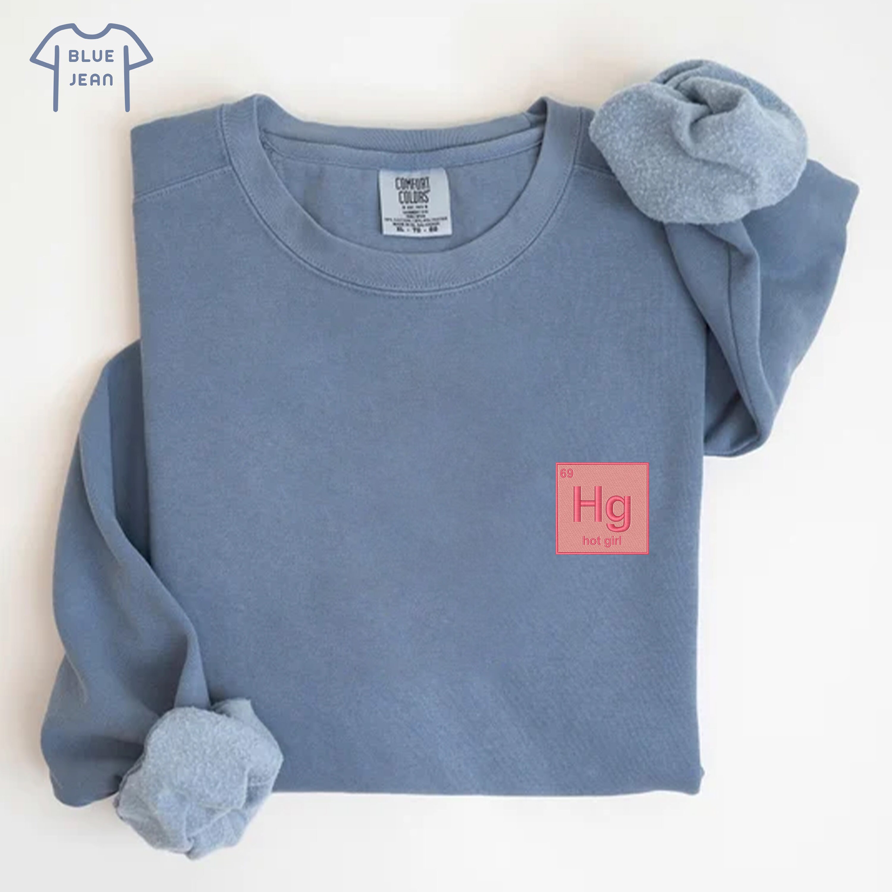 Embroidered Real Hot Girl Sweatshirt, Tumblr Sweater, Aesthetic Crewneck, Positive Trendy Sweatshirt, Love Sweatshirt, Cool Hot Girl Sweater