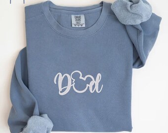 Embroidered Dad Sweatshirt, Disney Dad ,Funny Disney Dad Crewneck, Father's Day Gift, Dad Sweaters, Gift for Dad, Mickey Disney Sweatshirt