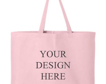 Embroidered Custom Your Design Here Tote Bag, Any Design Bag, Personalized Design Tote Bag, Cute Logo Bag, Customized Text Bag