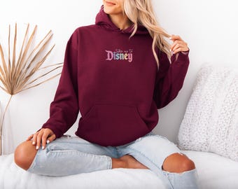 Take Me to Disney Embroidered Hoodie, Disney Vacation Hoodie, Disney Lover Hoodie, Disney Fan Hoodie, Theme Park Hoodie