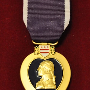 Medalha Coração Púrpura em Tamanho Real Medalha Militar de Honra dos EUA