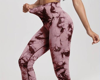 Brugund leggings with random pattern made of nylon, perfect fit, new fashion leggings.