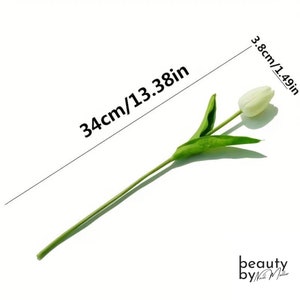Bouquet de tulipes premium Real Touch : ensemble de 10 fleurs artificielles pour mariage, maison, hôtel, fête, événement et décoration de Noël image 4