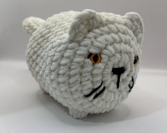 Chunky White Loaf Cat - Stuffed Toy - Plushie
