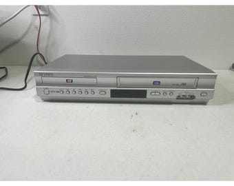 Reproductor combinado de DVD y VHS Samsung DVD-V4600A, estéreo de alta fidelidad, escaneo progresivo, color plata.