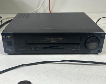 Sharp VC-H975U 4-Head Hi-Fi Stereo VHS VCR Video Cassette Recorder Black
