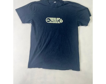 Quiksilver Mens Graphic T-Shirt Blue Large Vintage Surf Logo Short Sleeve Tee