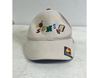 Vintage Phoenix Suns NBA Elevation Hat Tan Adjustable Strapback Basketball Cap