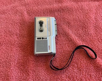 Sony M-670V Microcassette Corder Clear Voice Plus Handheld Voice Recorder Silver