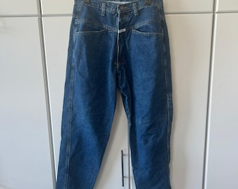 Marithe Francois Girbaud Vintage 90s Baggy Tapered Denim Jeans Mens 31 Short