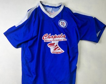 Vintage Deportivo Cruz Azul Jersey Igile Sport Blue Soccer Shirt Chapala Size 40