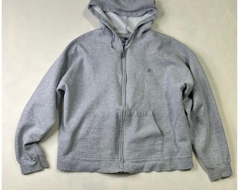 Starter Probo Heavyweight Zip Up Hoodie Mens Large Gray Fleece Vintage