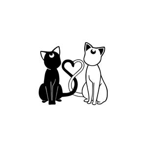 Sailor Moon Luna and Artemis Vinyl Decal Sticker