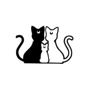 Sailor Moon Cat Family Vinyl Decal Sticker