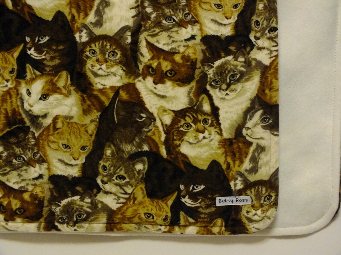 Fleece and Flannel Fun Cat Throw Blankets Cat Themed Etsy