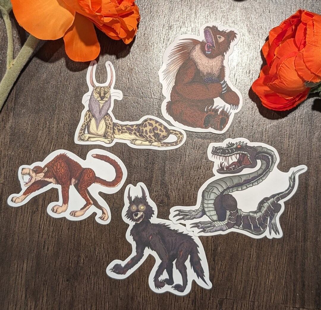 Yellow Creature Sticker Creature Sticker Bundle - Etsy