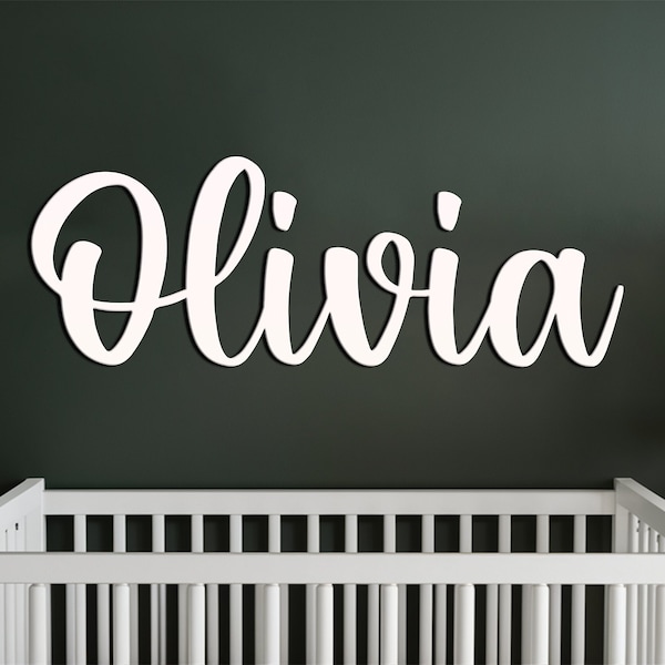 Custom Name Sign Personalized Wooden Name Sign for Nursery Wall Decor Wood Letters Baby Nursery Name Sign Wooden Sign Baby Name Sign