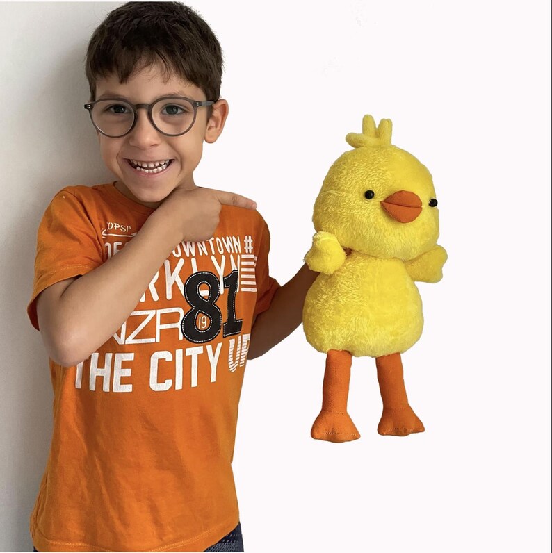 Chick Sewing Pattern, 18'' Duck Stuffed Animal, Easy Plush Toy PDF