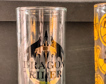 Dragon Rider Glass | Lemons | Glasses | Fantasy | Dragons | Iced Coffee Glass | 270 ml