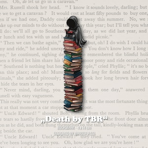 Paper Bookmark "Death by TBR" | Karton | Bookish Merch | Lesezeichen | Papier