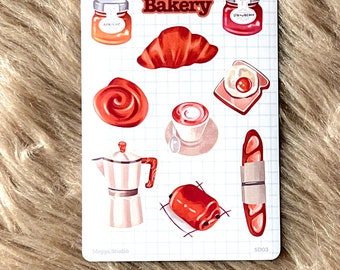 Pal's Bakery Sticker Sheet | Sticker Sheet | Stickers | Stickers for Laptops, Bullet Journals, Notebooks | Bookish Stickers