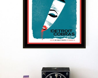 The Detroit Cobras Screenprint Poster - Silkscreen Hand Printed Rock Poster - Music Art - Gig Poster