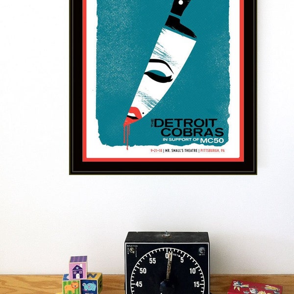 The Detroit Cobras Screenprint Poster - Silkscreen Hand Printed Rock Poster - Music Art - Gig Poster