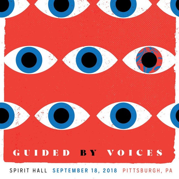 Silkscreen Poster - Guided By Voices Screenprint Rock Poster Print Music Art