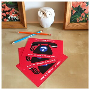 Action Postcard - Is Anyone There Stationery Old Fashioned Telephone - Write Your Reps - Resistance Postcards