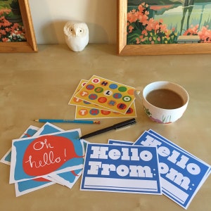 Oh Hello There Postcard Postcards Greeting Stationery Say Hi To A Friend or Send to Elected Officials image 3