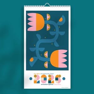 2026 Wall Calendar: Mid-Century Modern Illustrated Botanical and Nature Art Calendar