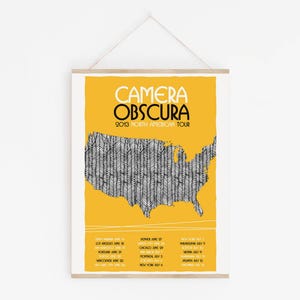 Poster sérigraphié Camera Obscura Tour - Poster rock sérigraphié à la main