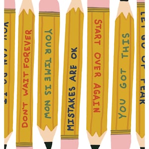 Classroom Inspirational Art Print You Got This Pencils Giclee Print Power Up Home Office Wall Art Wall Decor Kids Room Art image 9