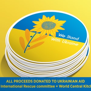 Stand With Ukraine Sticker DONATION - Sunflower Sticker - Take These Seeds - ALL proceeds go to Ukrainian Aid  organizations