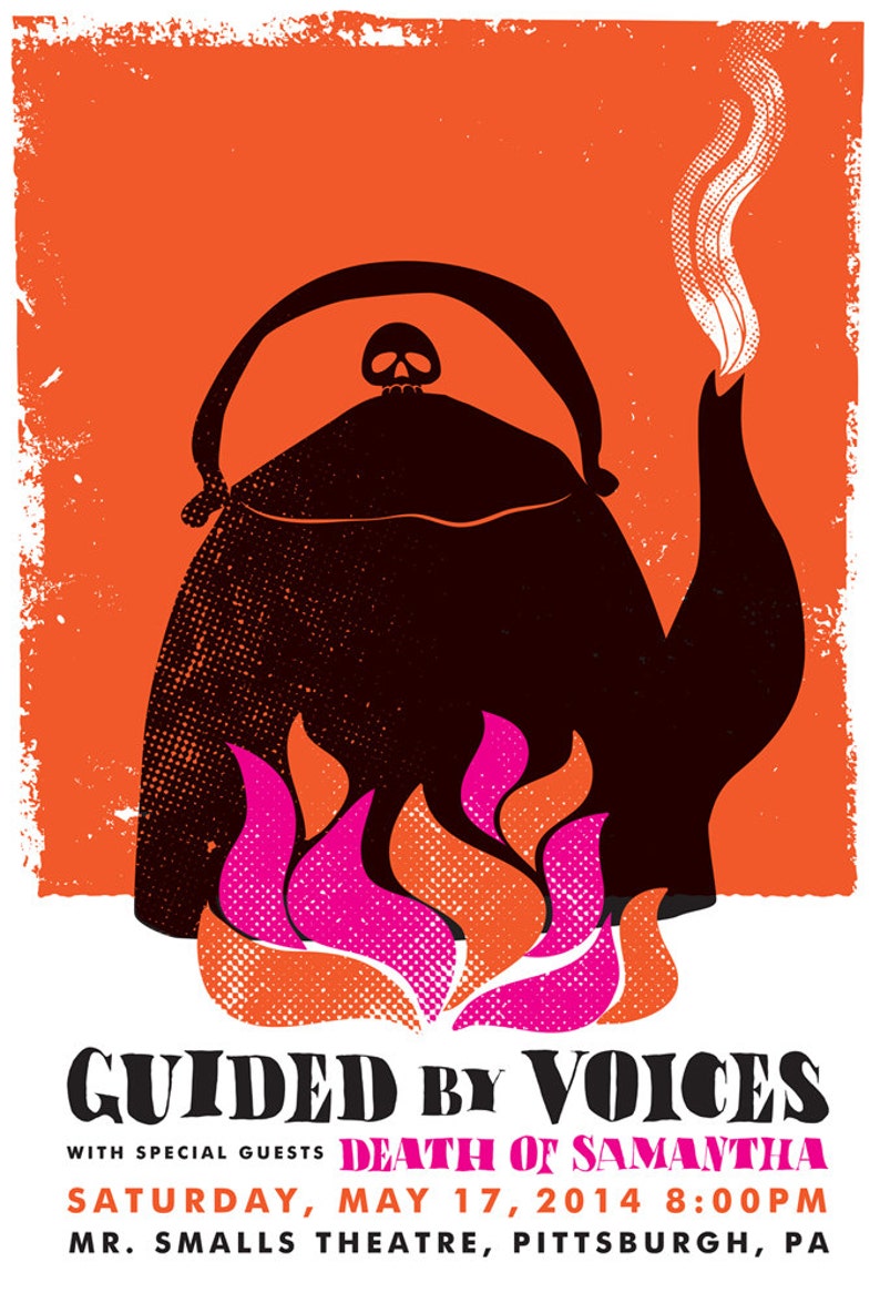 Guided By Voices Rock Poster Screen Print Silkscreen Hand Printed Show Poster Gig Poster image 1