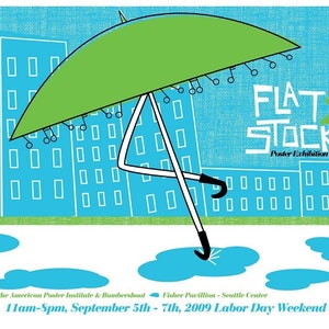 Flatstock 22 Seattle - hand screenprinted limited edition poster
