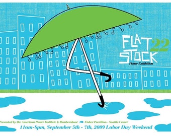 Flatstock 22 Seattle - hand screenprinted limited edition poster