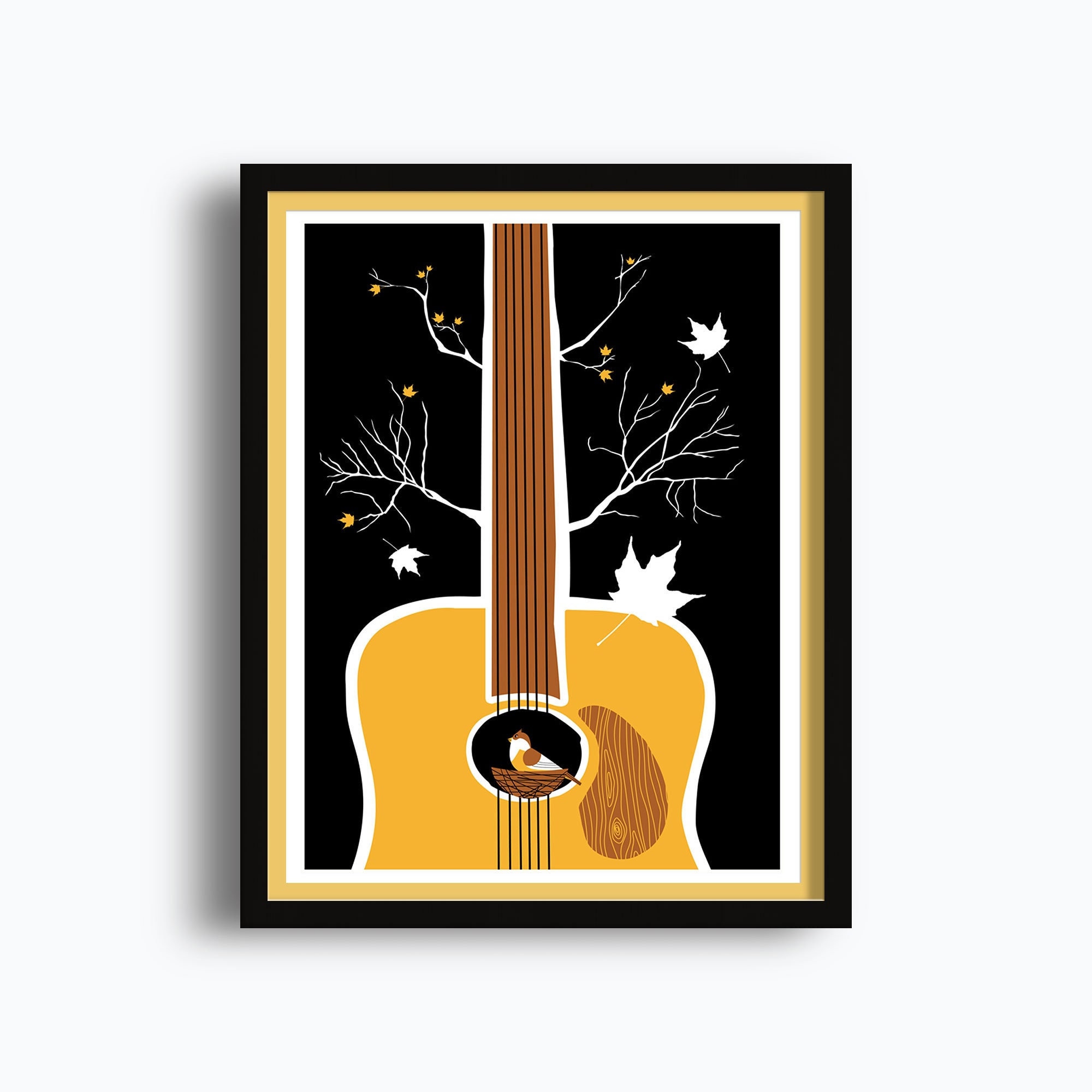 Screen Print black Gold Vinyl Records, Wall Decor, Retro Illustration 12  Inch, Musician and DJ, Elegant and Unique 