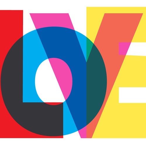 LOVE Art Print Valentine Love Print Giclee Print Typography Etsy
