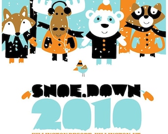 Screenprint Show Poster - Moe Snoe.down hand screenprinted - limited edition silk screen