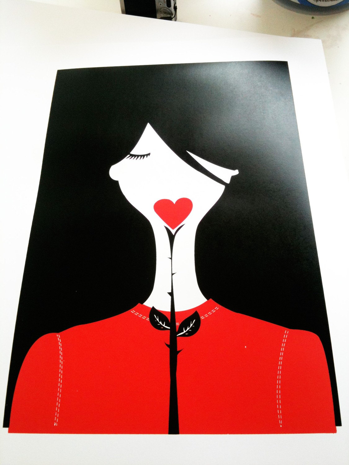 Screenprint Rose Red - Folktale Art Print - Hand-pulled, Silkscreen ...