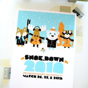 Screenprint Show Poster Moe Snoe.down hand screenprinted limited edition silk screen image 4