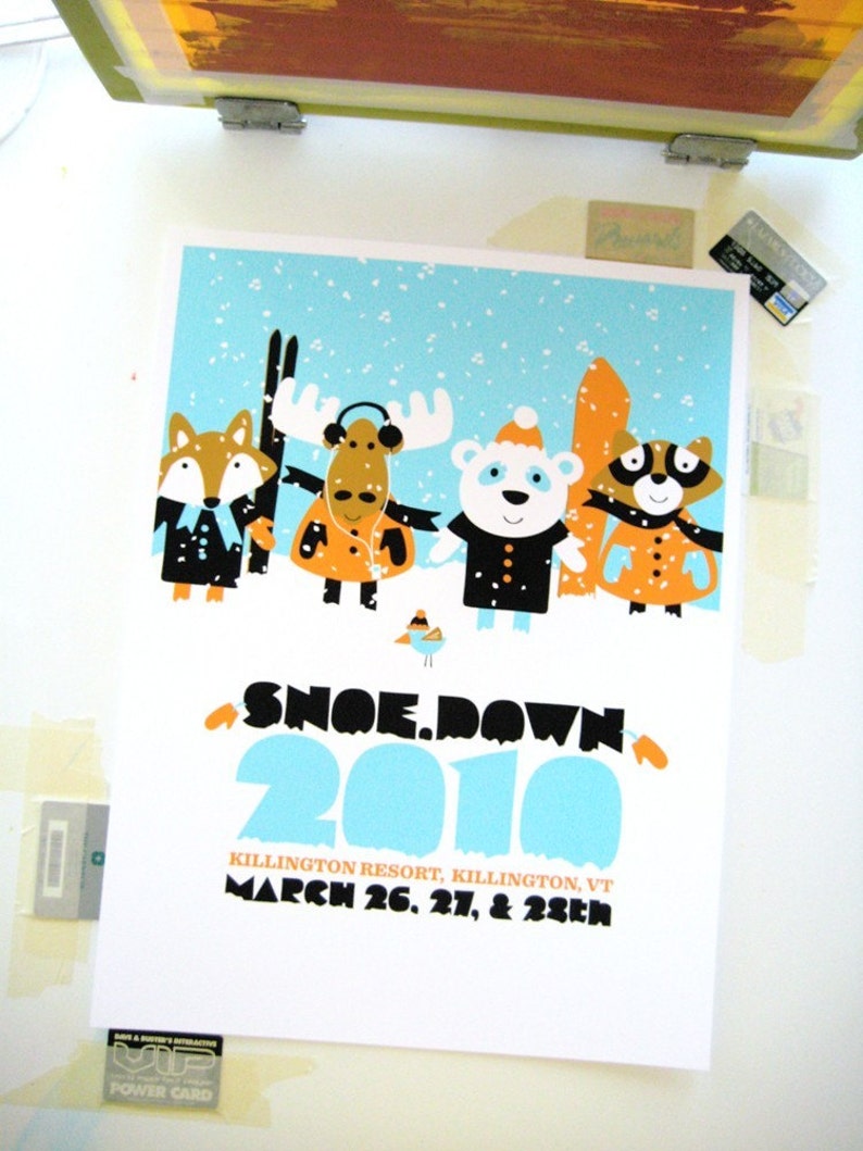 Screenprint Show Poster Moe Snoe.down hand screenprinted limited edition silk screen image 4