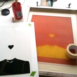 Screenprint Rose Red - Folktale Art Print - Hand-pulled, Silkscreen ...