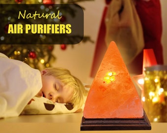 Himalayas Crystal Salt Lamp USB Led Pyramid Salt Crystal Lamp Crystal Decorative Lamp Atmosphere Atmosphere Lamp | Best Gift