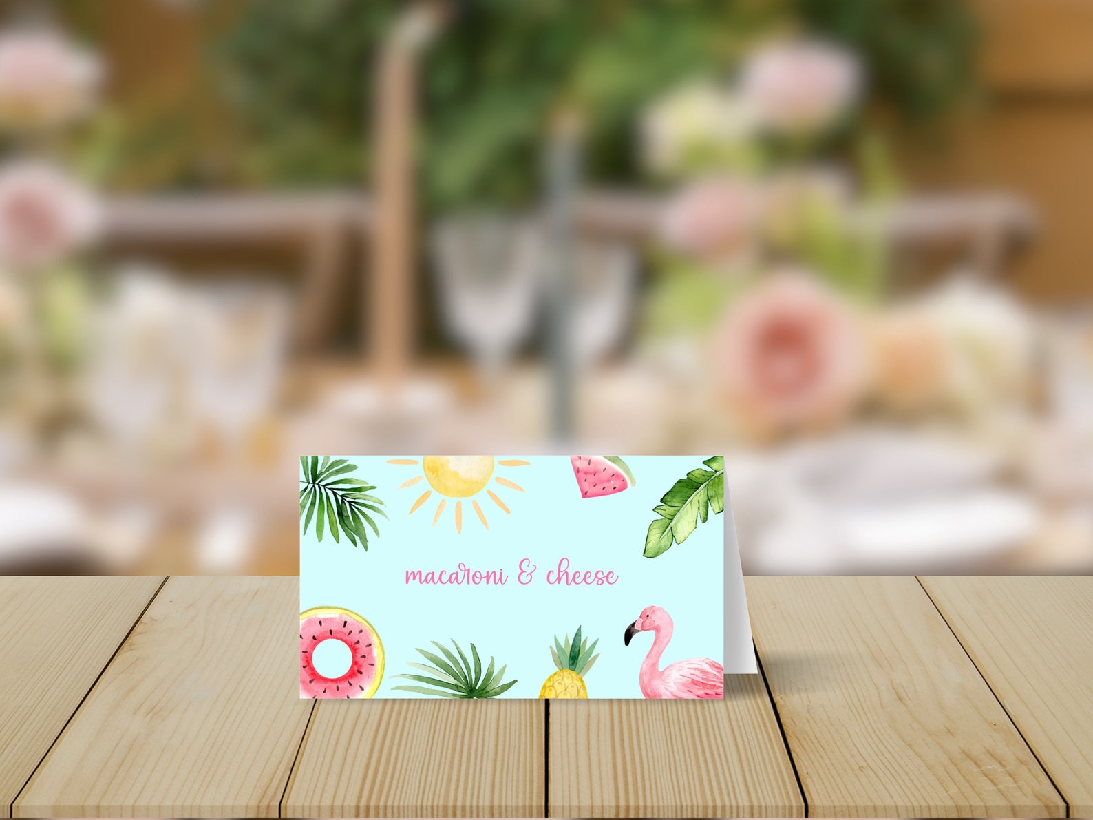 EDITABLE Pool Party Food Tent Card, Printable Birthday Party Food Sign ...