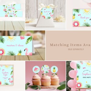 Editable Pool Party Favor Tag, Summer Gift Tag, Pool Party, Printable ...