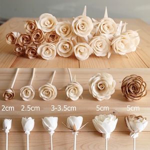 Roses Sola Wood Diffuser Flowers 2-5cm Dia., Set of 15-100pcs.