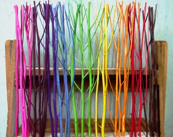 30 Candy Color Wood Diffuser Sticks, 10inch. mix size 2 - 5 mm dia.